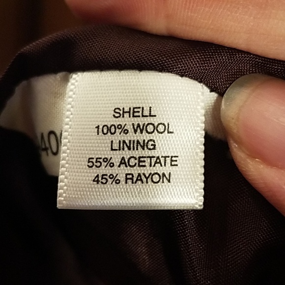 Ann Taylor wool suit, red/black, sz 8 - Picture 4 of 7